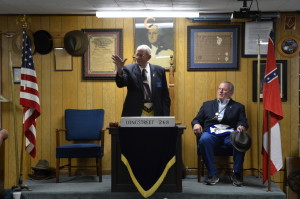 Most Worshipful Grand Master Fred Bean providing some instruction to the Lodge Members.